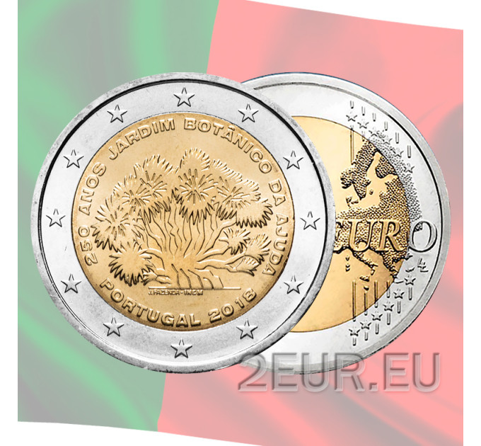 Portugal 2 euro UNC 2018 - 250 jaar sinds de oprichting van de botanische tuin van Ajuda