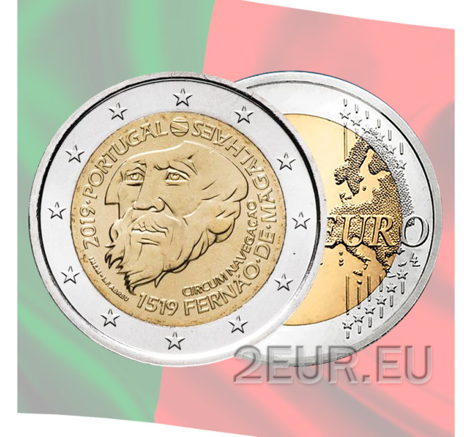 Portugal 2 euro UNC 2019 - 500e verjaardag van de eerste omvaart om de aarde door Magellan