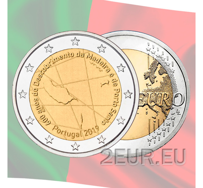 Portugal 2 euro UNC 2019 - 600e verjaardag van de ontdekking van het eiland Madeira en Porto Santo
