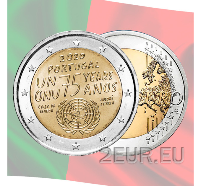 Portugal 2 euro UNC 2020 - 75 Jaar Verenigde Naties