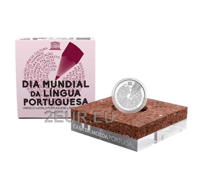 Portugal 5 euro zilver proof 2020 - Werelddag van de Portugese Taal van Unesko