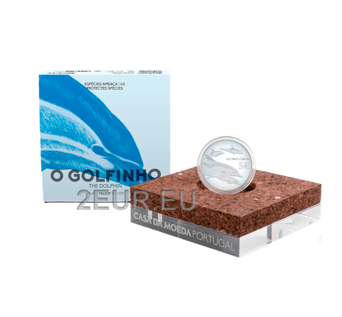 Portugal 5 euro zilver proof 2020 - De Dolfijn