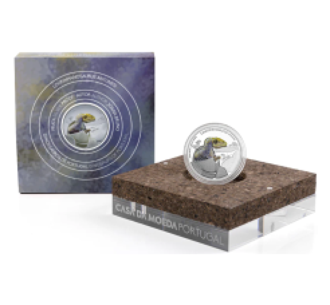 Portugal 5 euro zilver proof 2022 - Dinosaurussen in Portugal - Lourinhanosaurus Antunesi