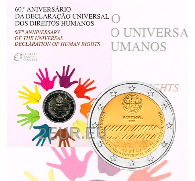 Portugal 2 euro BU 2008 - 60 jaar mensenrechten