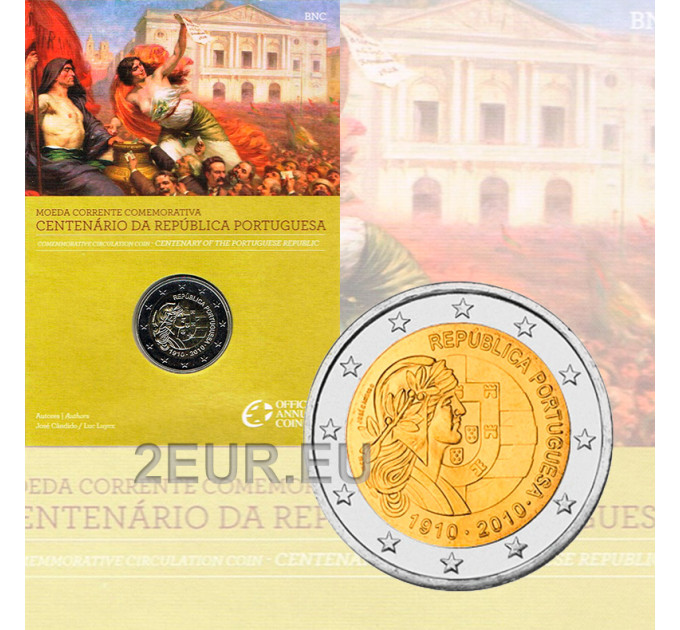 Portugal 2 euro BU 2010 - Honderdjarig bestaan ​​van de Portugese Republiek