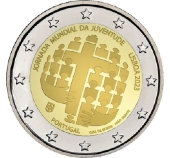 Portugal 2 euro UNC 2023 - Wereld Jeugd Dag