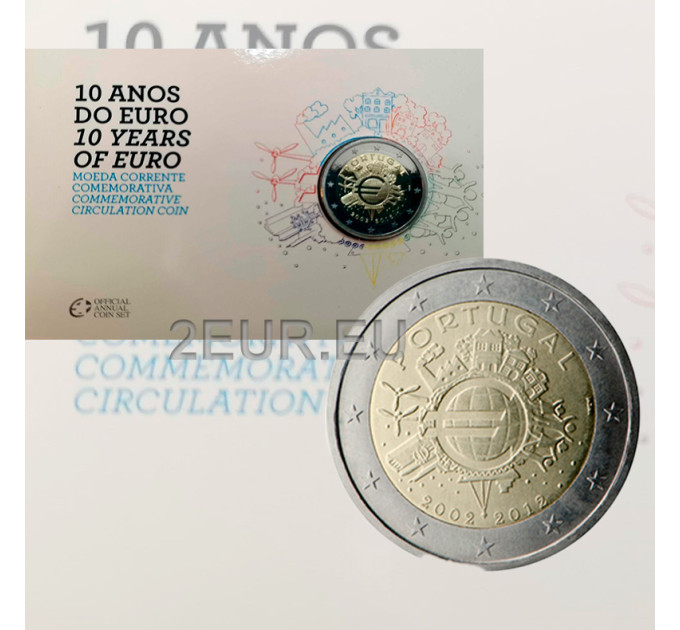 Portugal 2 euro proof 2012 - 10 jaar Euro Cash