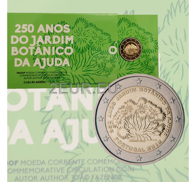 Portugal 2 euro proof 2018 - 250 jaar sinds de oprichting van de botanische tuin van Ajuda