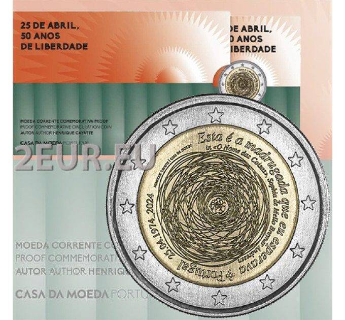 Portugal 2 euro Proof 2024 - 50e verjaardag van de Anjerrevolutie