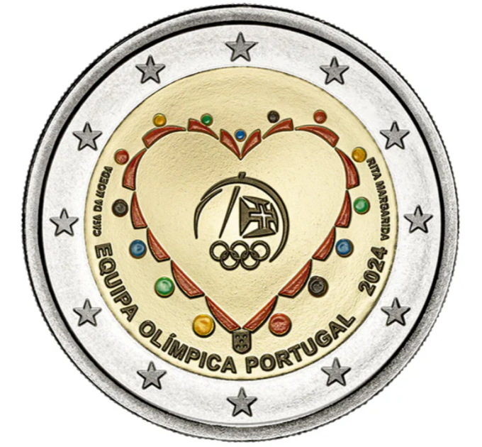 Portugal 2 euro Proof 2024 - Olympische Zomerspelen in Parijs - Portugees Olympisch Team