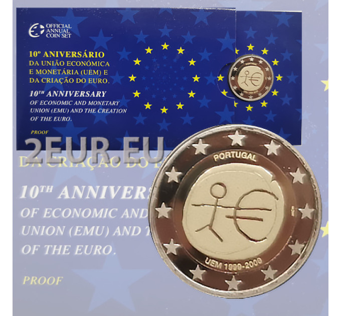 Portugal 2 euro proof 2009 - 10 Jaar Euro - EMU