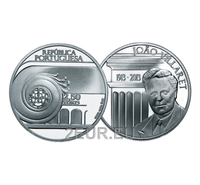 Portugal 2,5 euro UNC 2013 - 100e geboortedag van João Villaret
