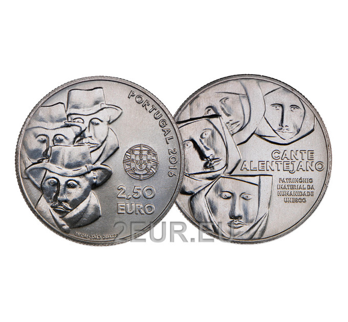 Portugal 2,5 euro UNC 2016 - Polyfone zang uit Alentejo