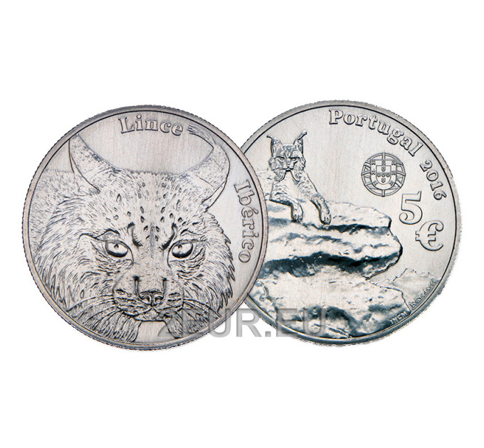 Portugal 5 euro UNC 2016 - Iberische Lynx