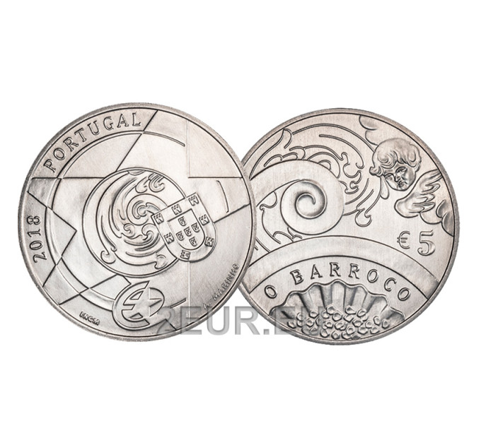 Portugal 5 euro UNC 2018 - De baroktijd