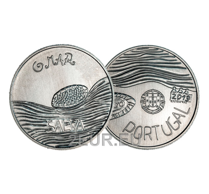 Portugal 5 euro UNC 2019 - De zee getekend door een kind