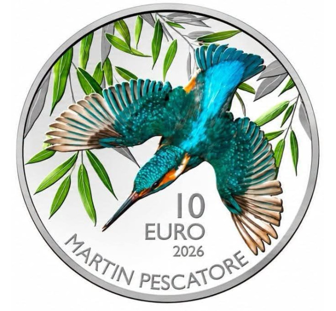 San Marino 10 euro BU 2026 - Ijsvogel
