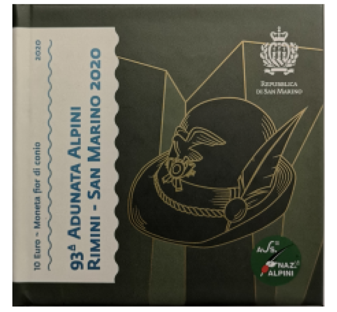 San Marino 10 euro BU 2020 - 93e bijeenkomst van de Alpine Club in Rimini en San Marino