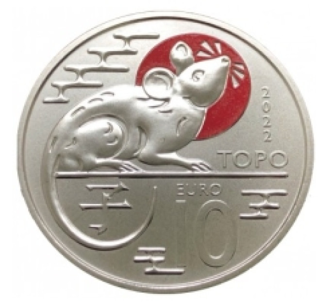 San Marino 10 euro BU 2022 - Chinese maankalender - "Rat"
