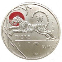 San Marino 10 euro BU 2022 - Chinese maankalender - "Tijger"