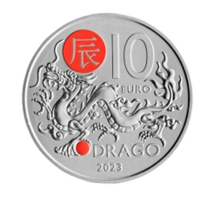 San Marino 10 euro BU 2022 - Chinese maankalender - "Draak"