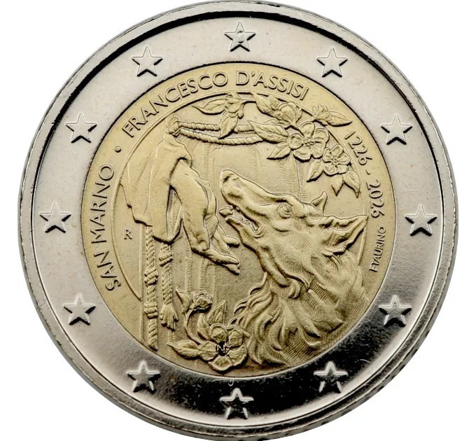 San Marino 2 euro Proof 2026 - 800e sterfdag van Franciscus van Assisi