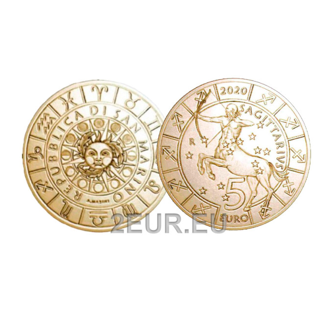 San Marino 5 euro UNC 2020 - "Sterrenbeelden - Boogschutter"