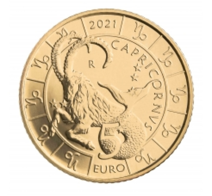 San Marino 5 euro UNC 2021 - "Zodiac Steenbok"
