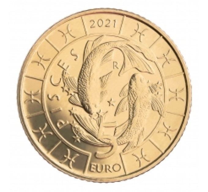 San Marino 5 euro UNC 2021 - "Zodiac Vissen"