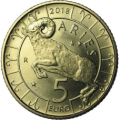 San Marino 5 euro UNC 2018 - "Zodiac Ram"