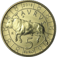 San Marino 5 euro UNC 2018 - "Stier"