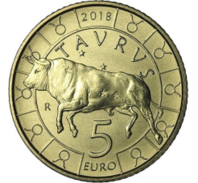 San Marino 5 euro UNC 2018 - "Stier"
