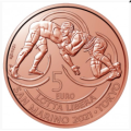 San Marino 5 euro UNC 2021 - "Overwinning in freestyle worstelen in Tokio"