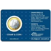 San Marino 1 EURO BU 2012 - 1 EURO + ZEGEL