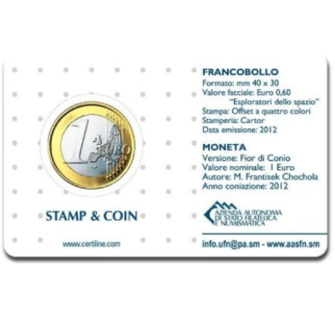 San Marino 1 EURO BU 2012 - 1 EURO + ZEGEL