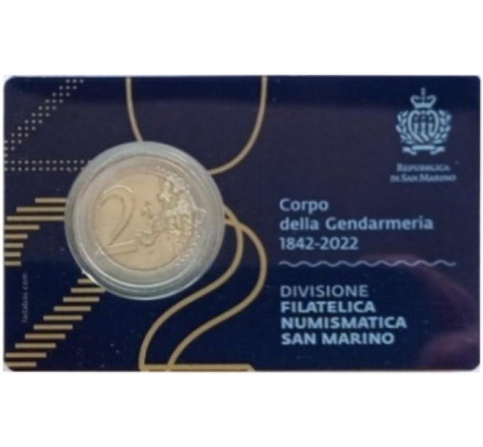 San Marino 2 EURO BU 2022 - 180e verjaardag van het Gendarmeriekorps