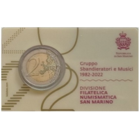 San Marino 2 EURO BU 2022 - 40-jarig jubileum van de Groep Vlaggenzwaaiers en Muzikanten