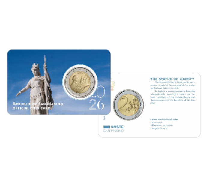 San Marino 2 EURO BU 2026 - 150e verjaardag van het Vrijheidsbeeld