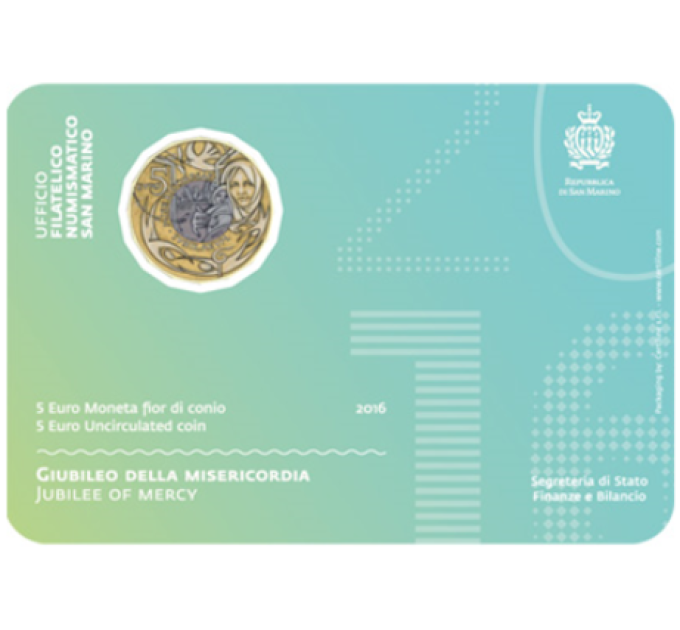 San Marino 5 EURO BU 2016 - Jubileum van Barmhartigheid
