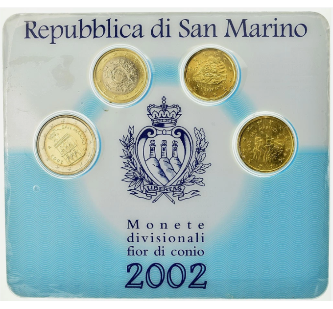 San Marino BU 2002 - 20+50 cent +1+2 euro