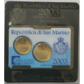 San Marino BU 2003 - 20+50 cent