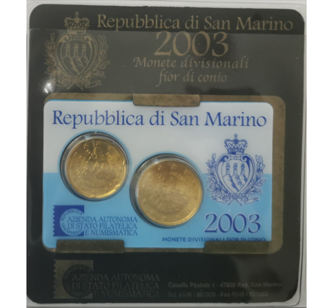San Marino BU 2003 - 20+50 cent