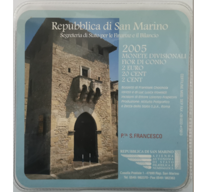 San Marino BU 2005 - 2+20cent +2euro