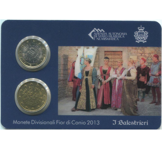 San Marino BU 2013 - 1euro+50 cent
