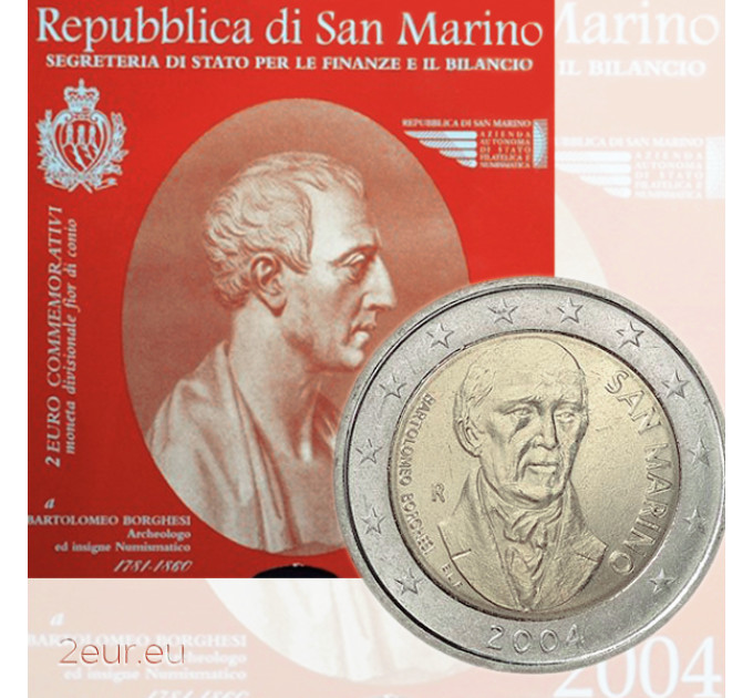 San Marino 2 euro BU 2004 - Bartolomeo Borghesi