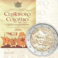 San Marino 2 euro BU 2006 - 500ste sterfdag van Christopher Columbus