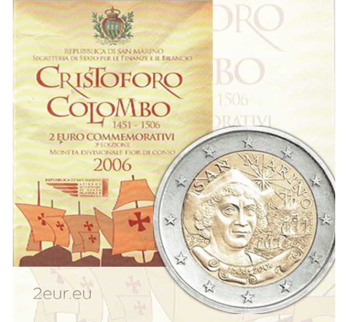 San Marino 2 euro BU 2006 - 500ste sterfdag van Christopher Columbus