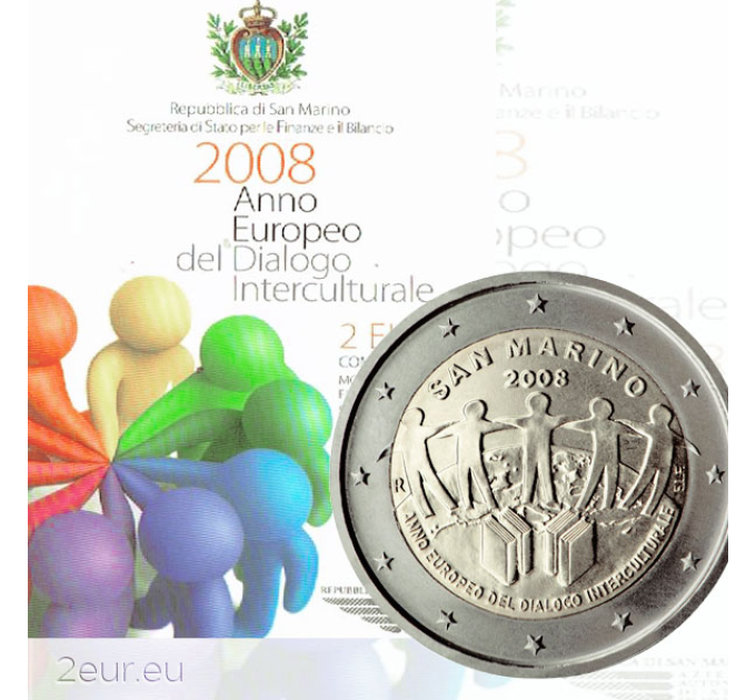 San Marino 2 euro BU 2008 - Europees Jaar van de interculturele dialoog