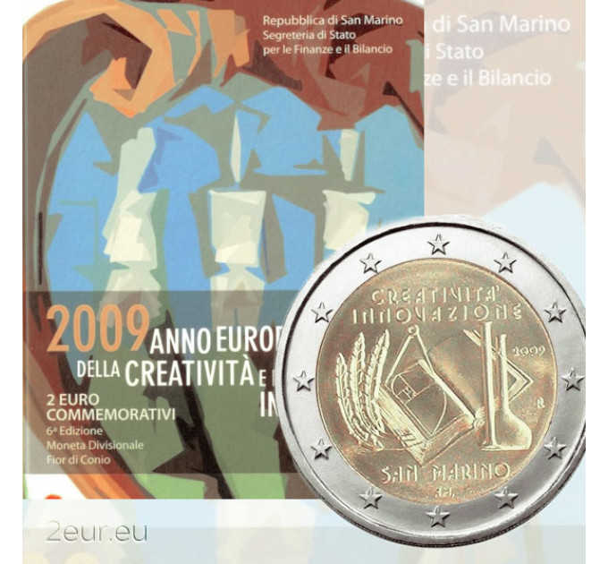 San Marino 2 euro BU 2009 - Europees Jaar van Creativiteit en Innovatie