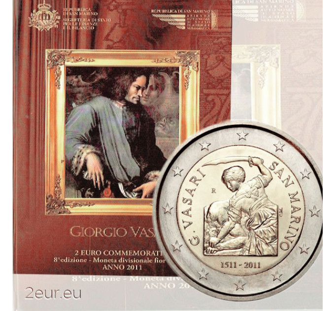 San Marino 2 euro BU 2011 - 500ste geboortedag van Giorgio Vasari